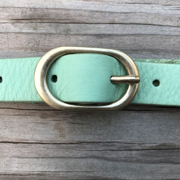 J. Crew Women Belt Genuine Leather Green Waistband - Picture 8 of 8